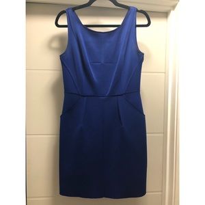 Milly seamed detail shift dress with pockets